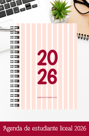 Agenda de estudiante de secundaria 2026 (exclusiva para liceales de Uruguay)