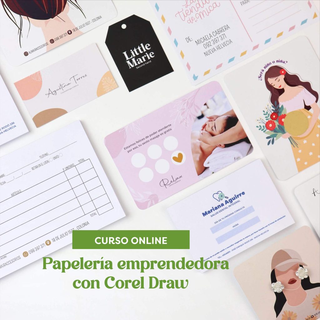 Papelería emprendedora con Corel Draw