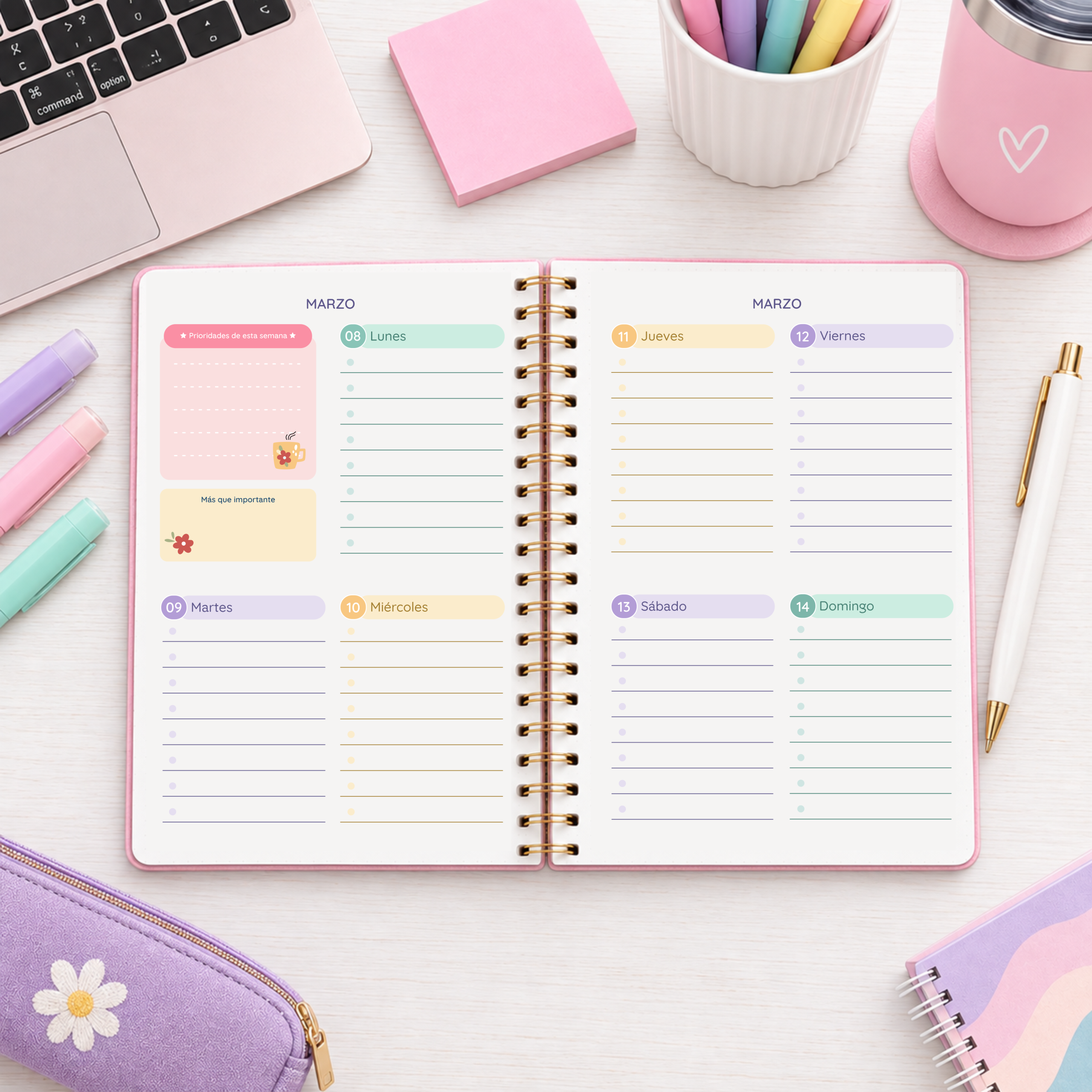 Agenda de estudiante de secunadria 2027 - Colorful - Imagen 9