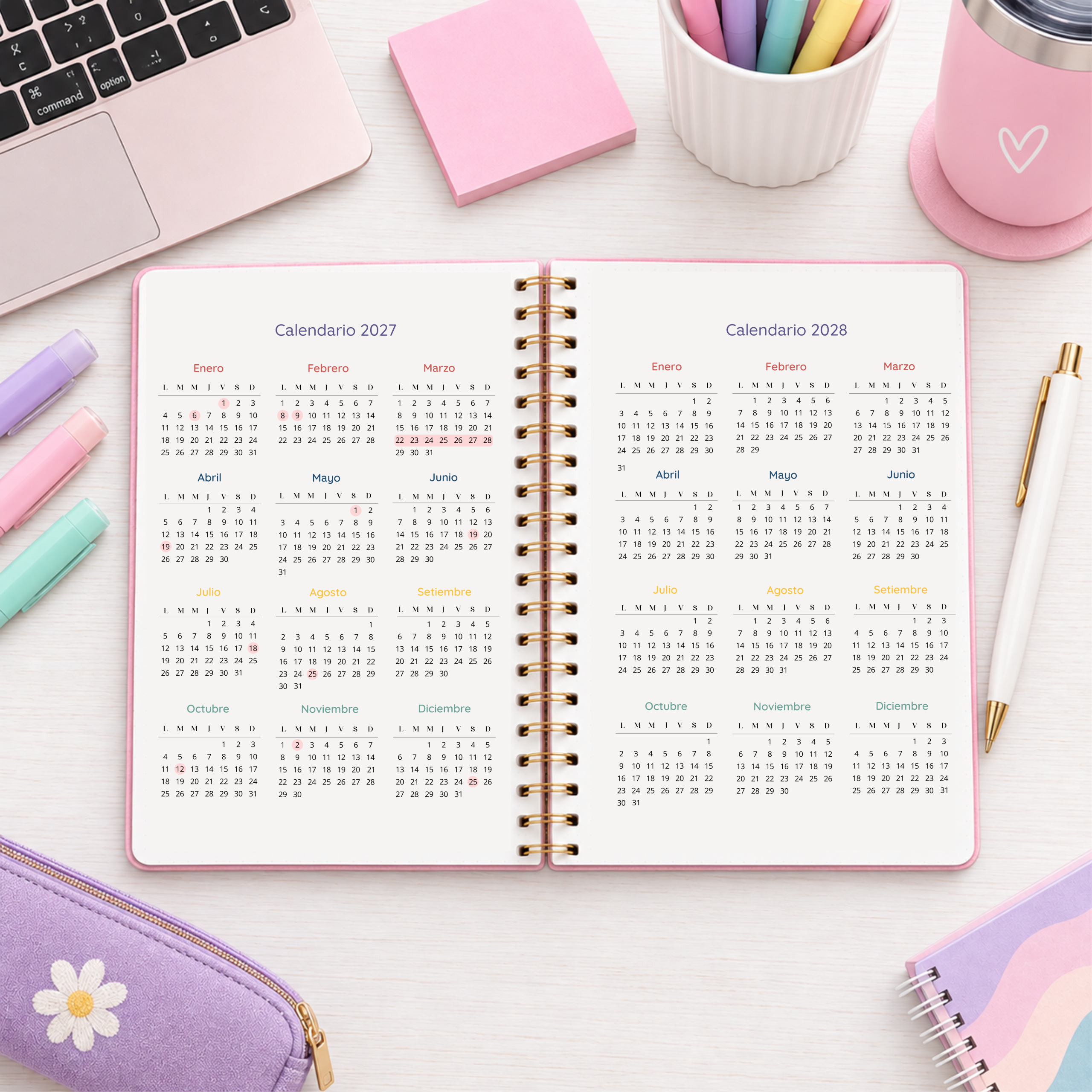 Agenda de estudiante de secunadria 2027 - Colorful - Imagen 4