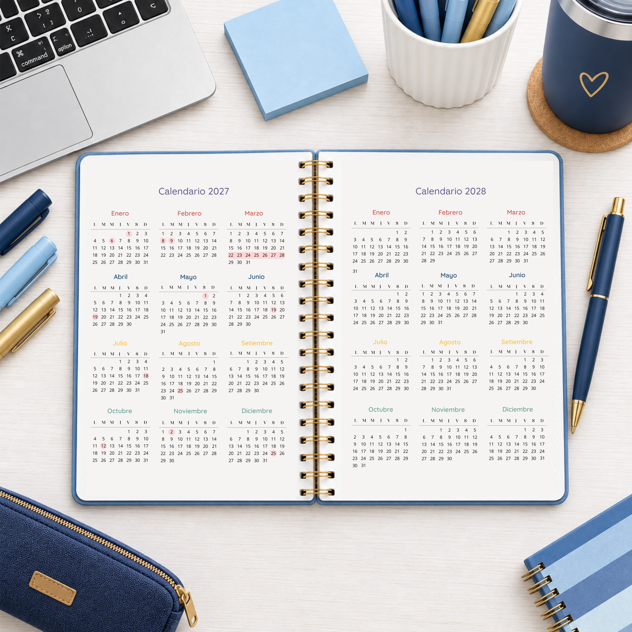 Agenda de estudiante de secundaria 2027 - Azul - Imagen 4