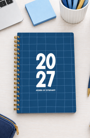 Agenda de estudiante de secundaria 2027 - Azul