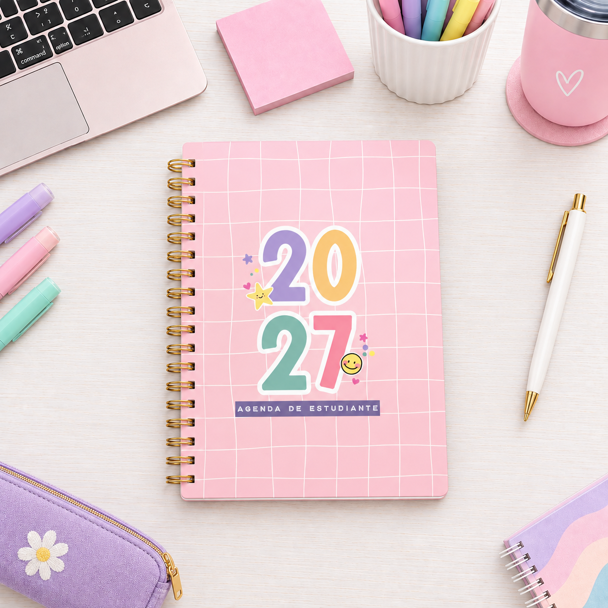 Agenda de estudiante de secunadria 2027 - Colorful