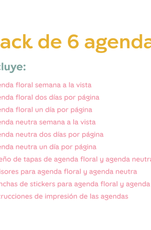 Pack de 6 agendas 2027