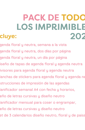 Pack completo de todos los imprimibles 2027