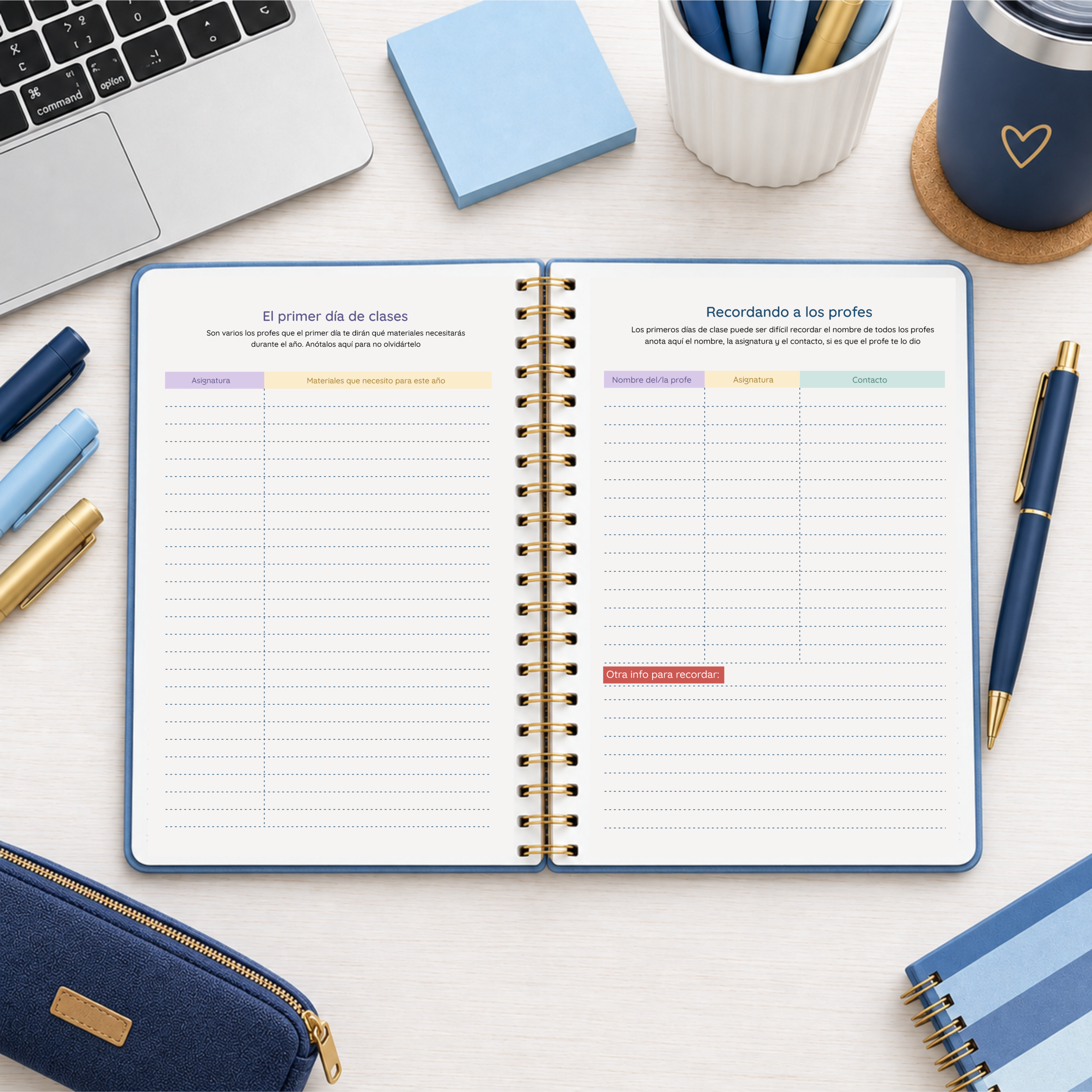 Agenda de estudiante de secundaria 2027 - Azul - Imagen 6