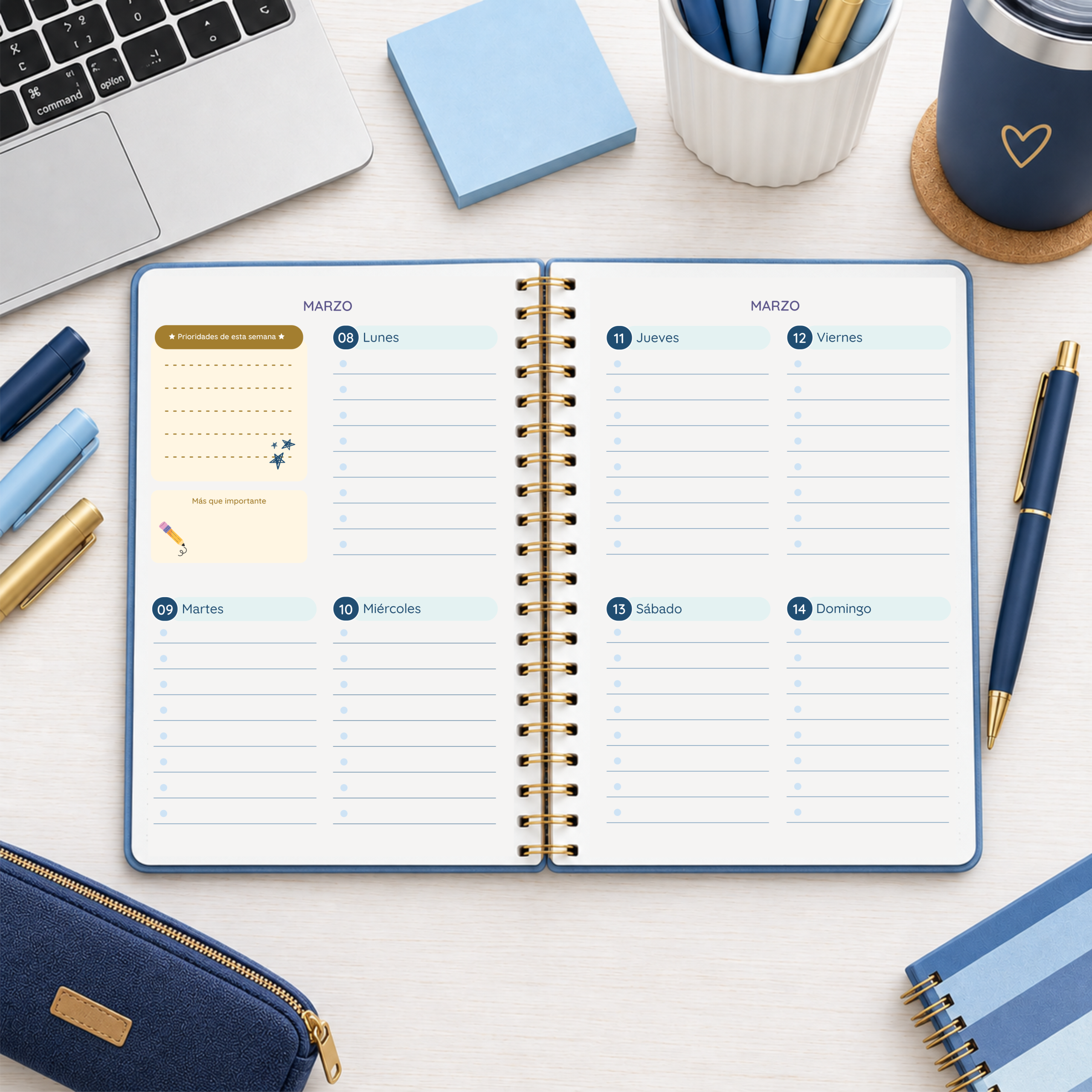 Agenda de estudiante de secundaria 2027 - Azul - Imagen 9