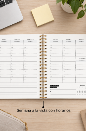 Agenda 2027 semana a la vista, diseño neutro