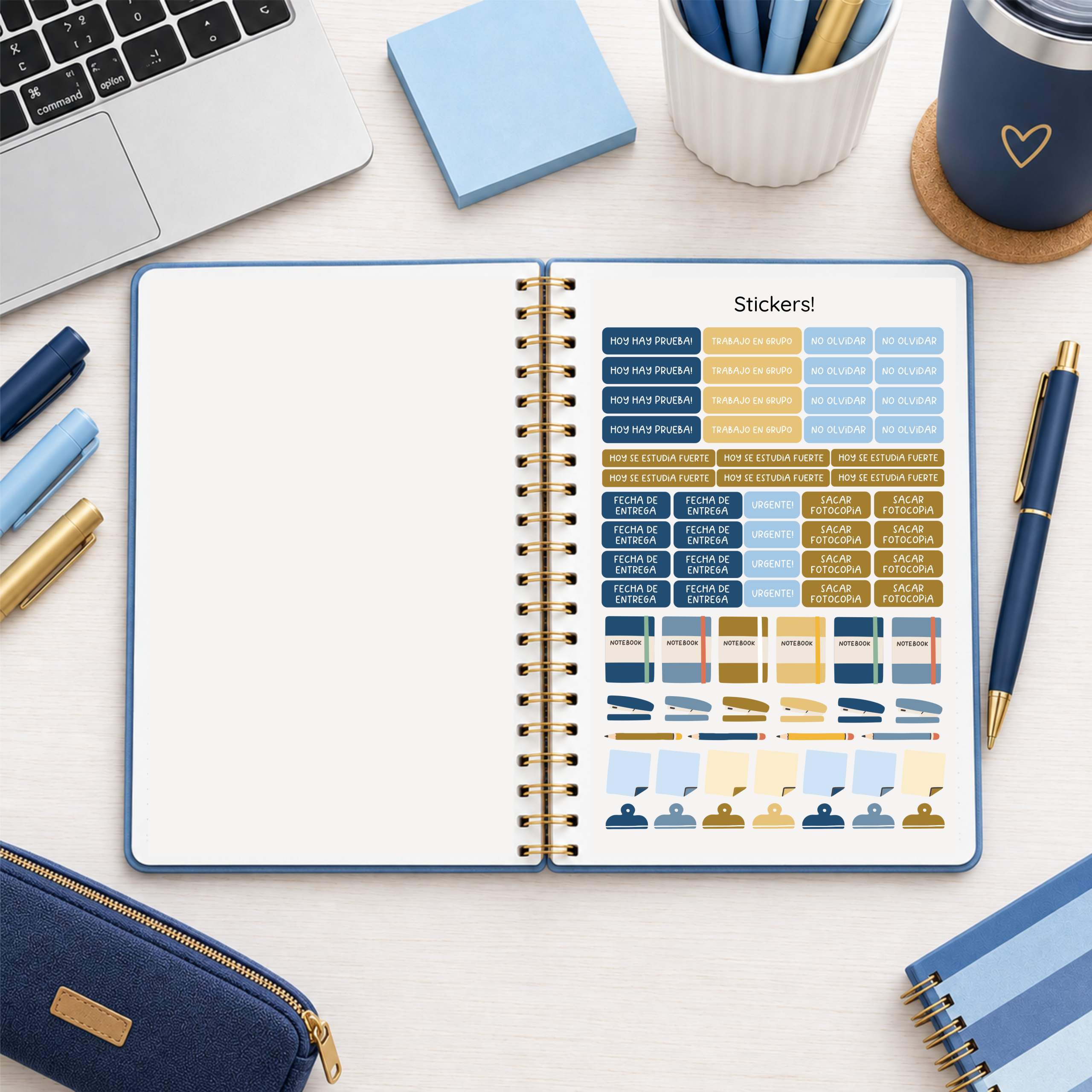 Agenda de estudiante de secundaria 2027 - Azul - Imagen 2